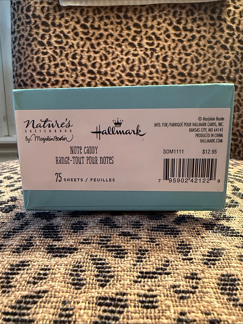 Hallmark Aqua Floral Note Caddy Set - Picture 5 of 5